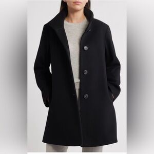 FLEURETTE Funnel Neck Alpaca Coat. 💯% Wool. USA. 10P. Fully lined and like new